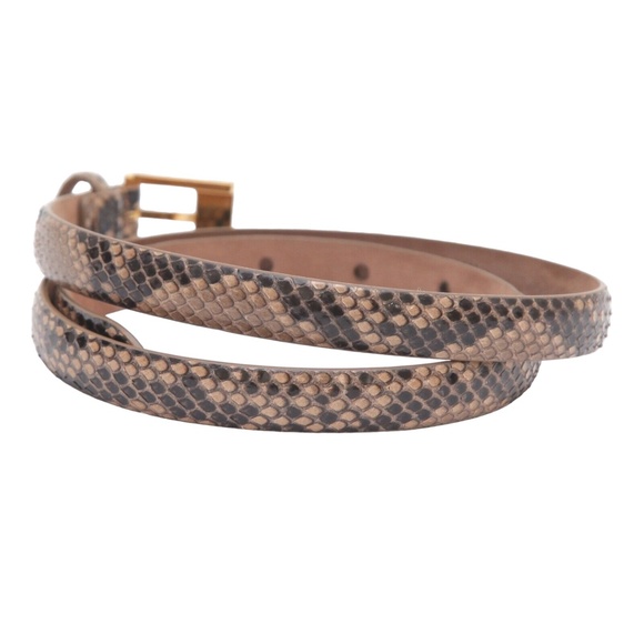 MICHAEL KORS Belt Thin Skinny Exotic Leather Brown main image 4